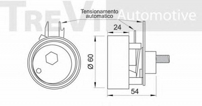 TREVI AUTOMOTIVE td1271 -  Натяжной ролик, ремень ГРМ